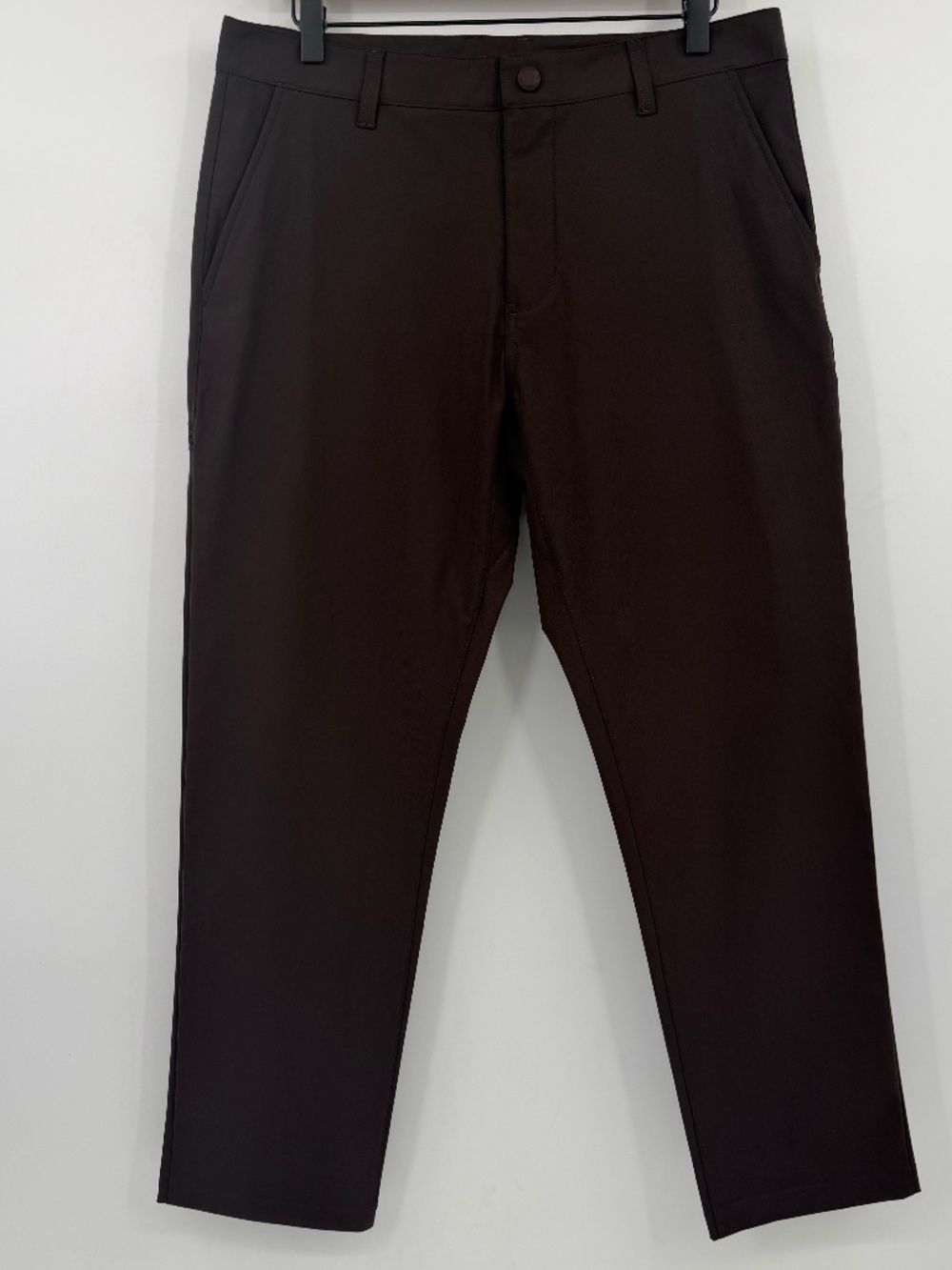 Rhone Pants Men 32x33 Brown Commuter Slim Fit FlatFront Lightweight Golf Stretch